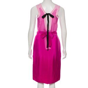 Marni Pink Ombre Gradient 100% Silk Dress Mini